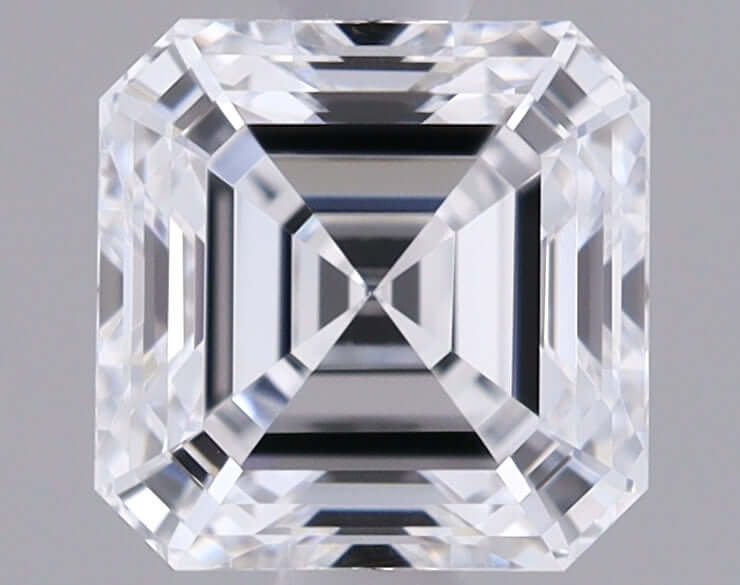 1.00 Carat D IF Asscher Lab Diamond Front