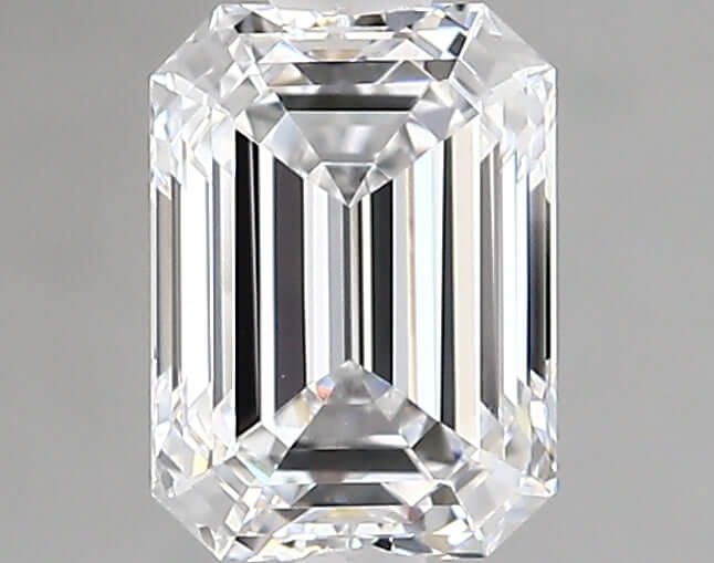 1.00 Carat D IF Emerald Lab Diamond Front