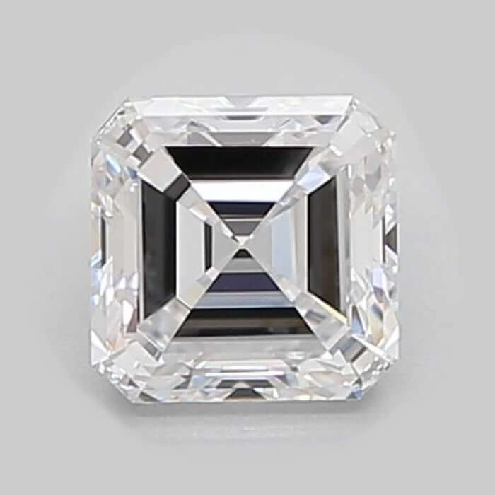 1.00 Carat D VVS1 Asscher Lab Grown Diamond Front