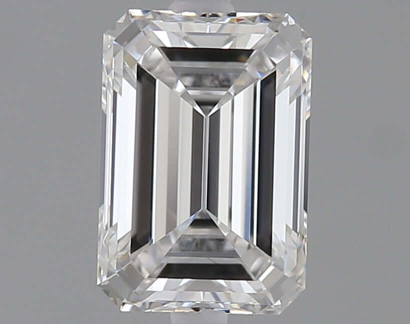 1.00 Carat D VVS2 Emerald Lab Diamond Front