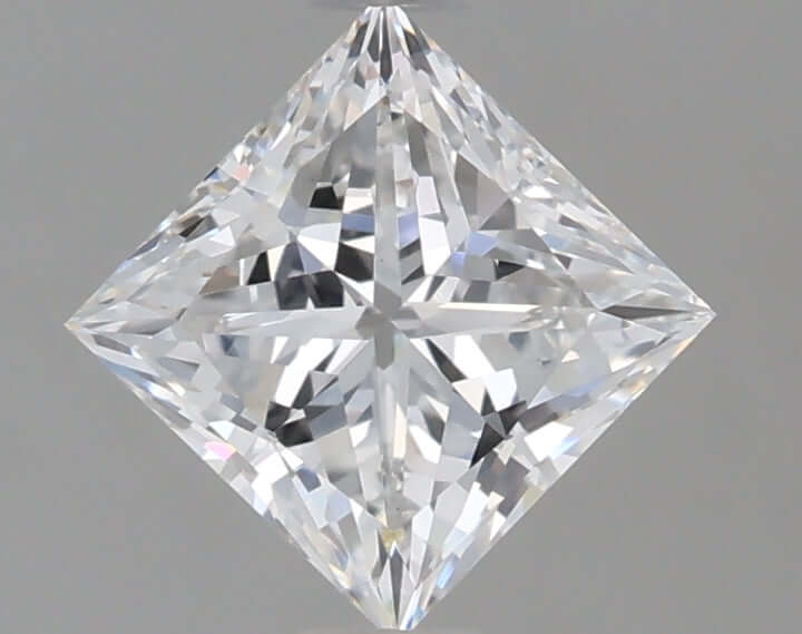 1.00 Carat D VVS2 Princess Lab Diamond Front