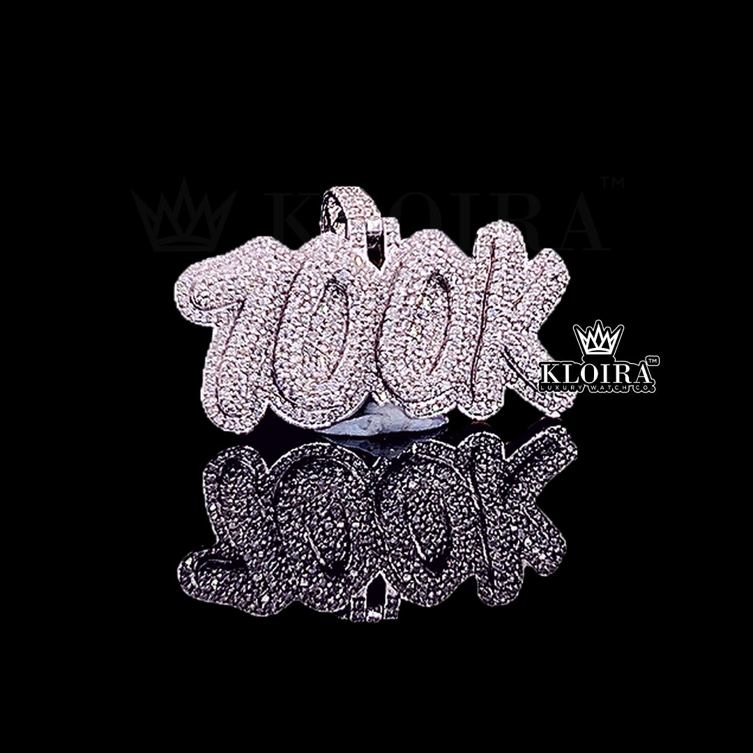 100K Hip Hop Shine Pendant Front