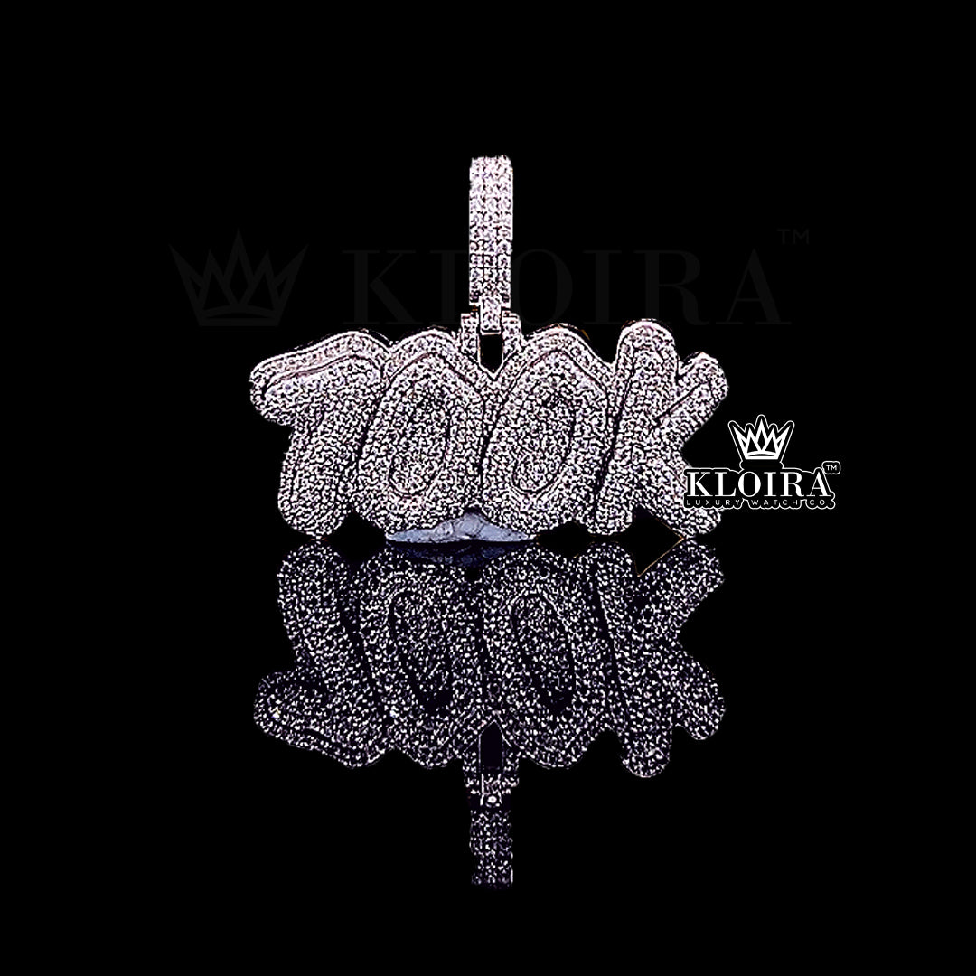 100K Hip Hop Shine Pendant Front