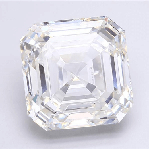 12.41 Carat F VVS2 Asscher Lab Diamond Front