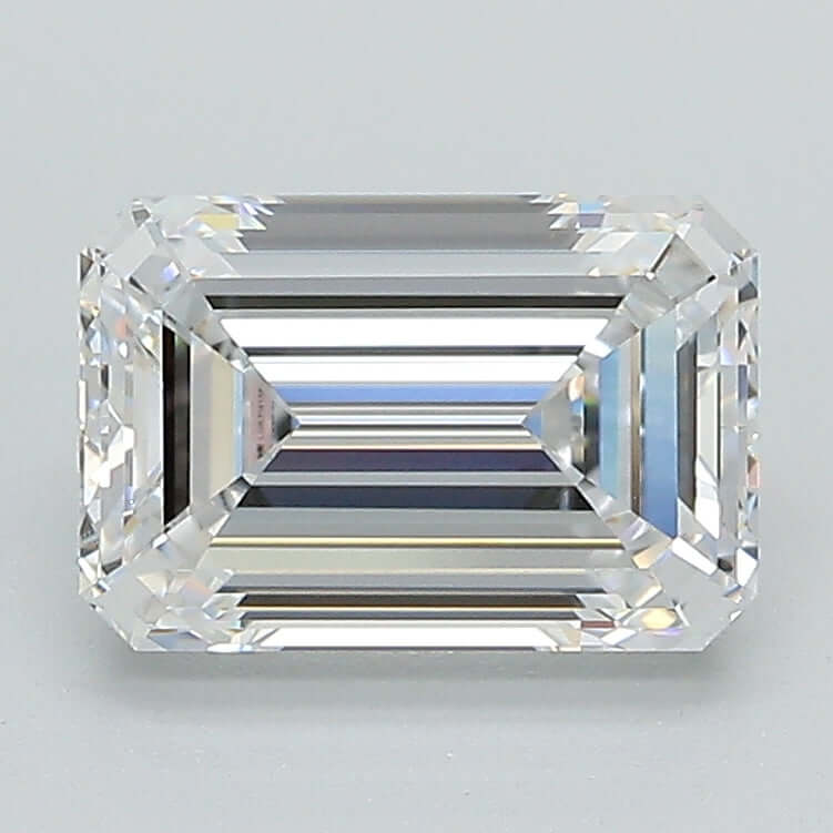 2.00 Carat D IF Emerald Lab Diamond Front