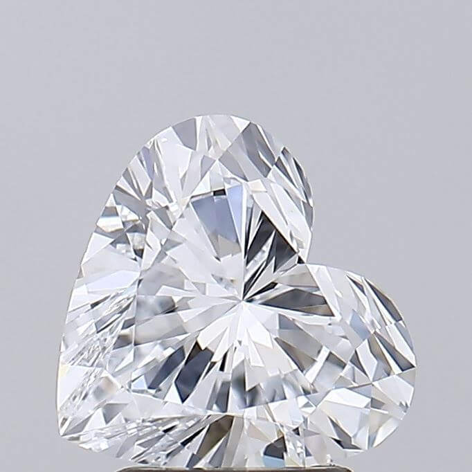2.00 Carat D IF Heart Lab Diamond Front