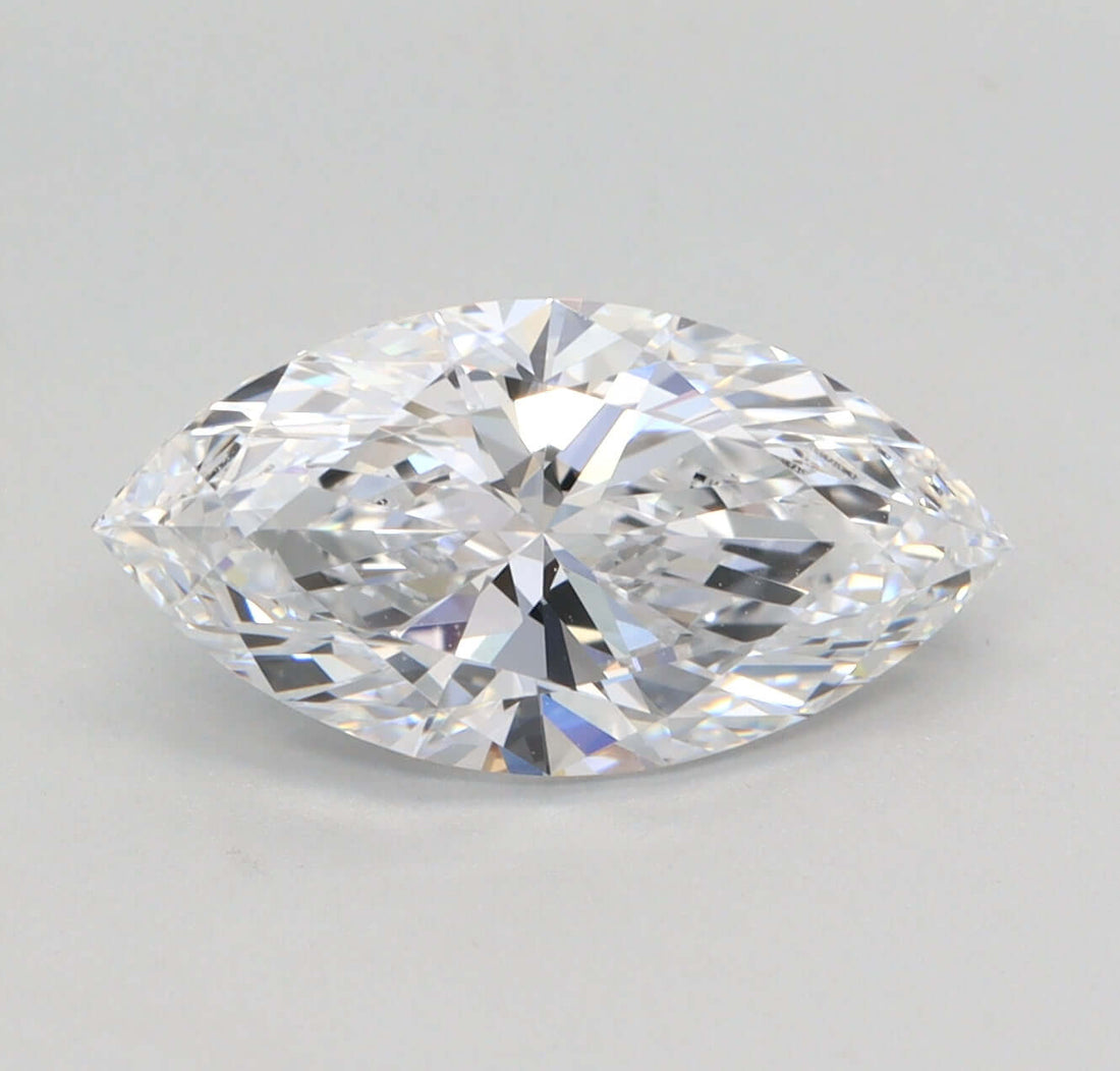 2.00 Carat D IF Marquise Lab Diamond Front