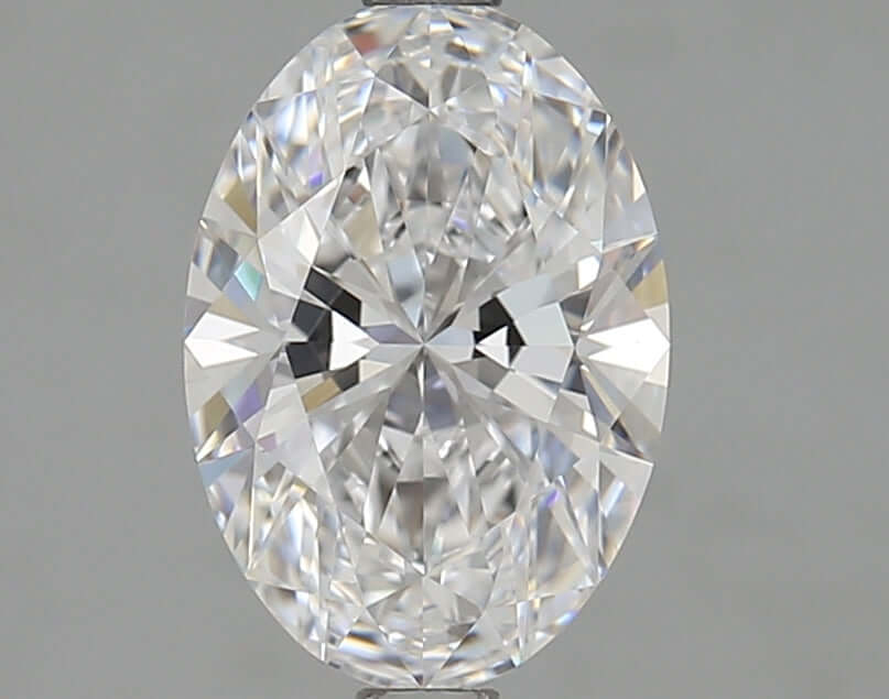 2.00 Carat D IF Oval Lab Diamond Front