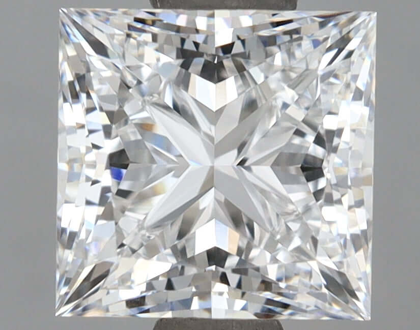 2.00 Carat D IF Princess Lab Diamond Front