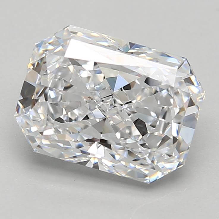 2.00 Carat D IF Radiant Lab Diamond Front