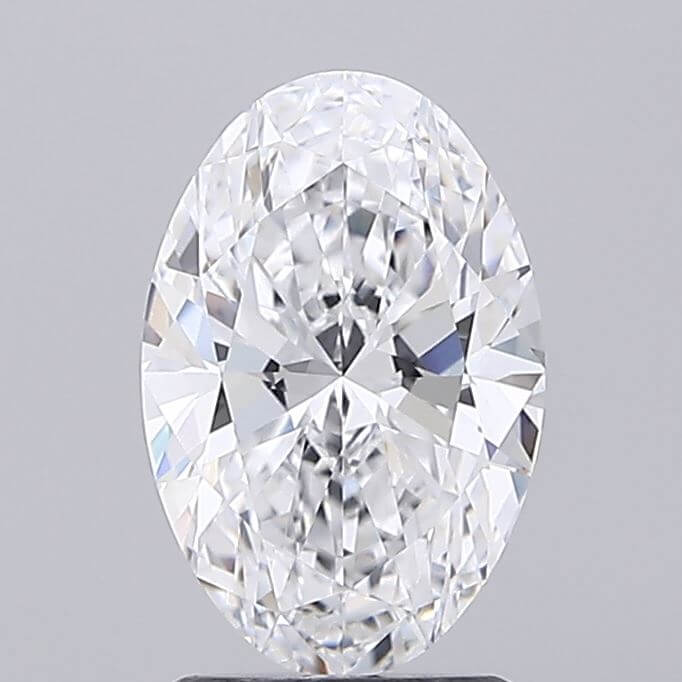 2.00 Carat D VVS1 Oval Lab Diamond Front