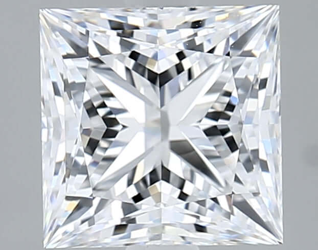 2.00 Carat D VVS1 Princess Lab Diamond Front