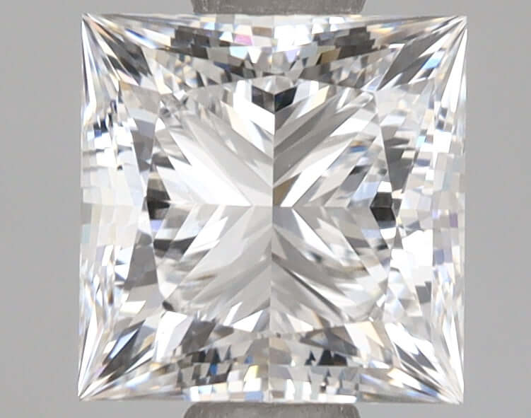 2.00 Carat D VVS2 Princess  Lab Diamond Front