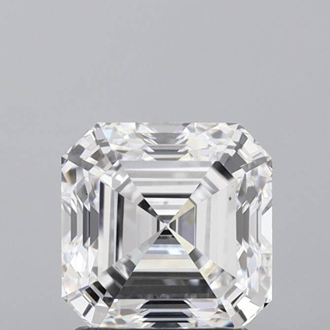 2.00 Carat E VVS1 Asscher Lab Diamond Front