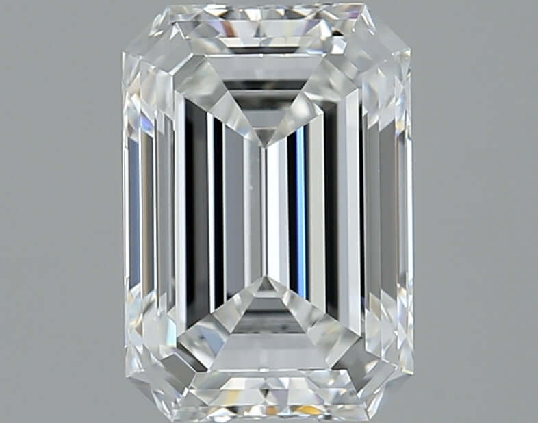 2.00 Carat E VVS1 Emerald Lab Diamond Front