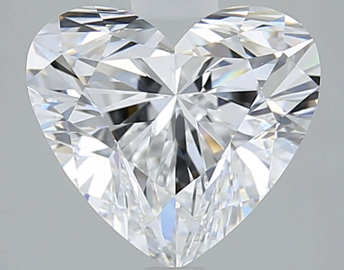 2.00 Carat E VVS1 Heart Lab Diamond Front
