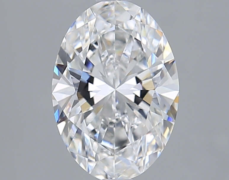 2.00 Carat E VVS1 Oval Lab Diamond Front