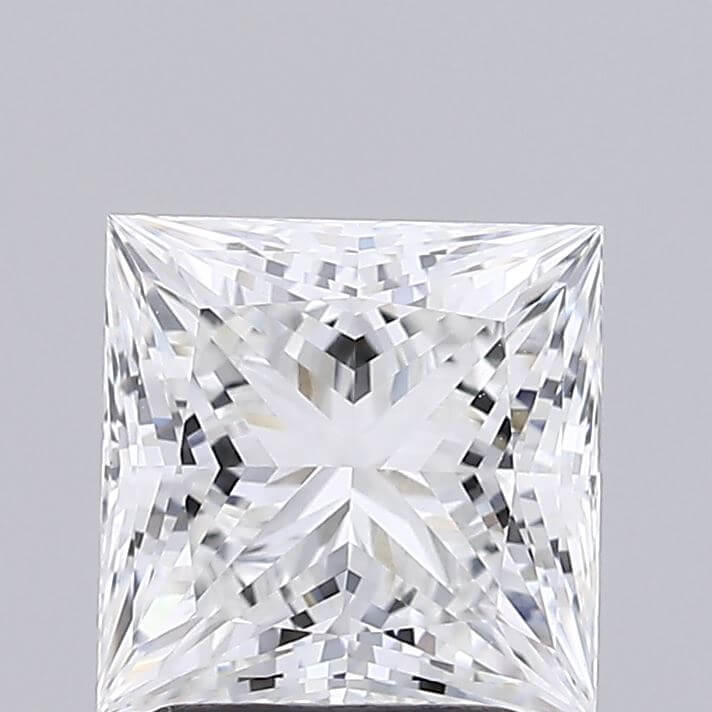 2.00 Carat E VVS1 Princess Lab Diamond Front