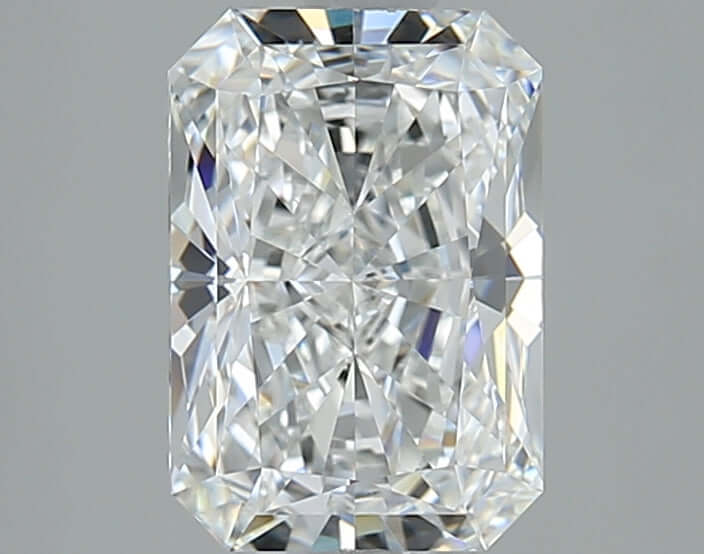 2.00 Carat E VVS1 Radiant Lab Diamond Front