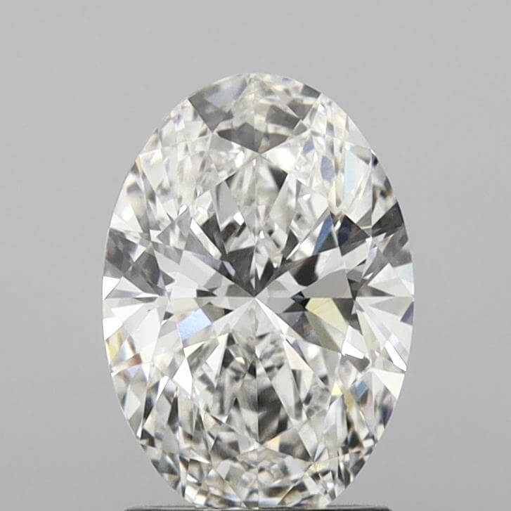2.00 Carat F VVS1 Oval Lab Diamond Front
