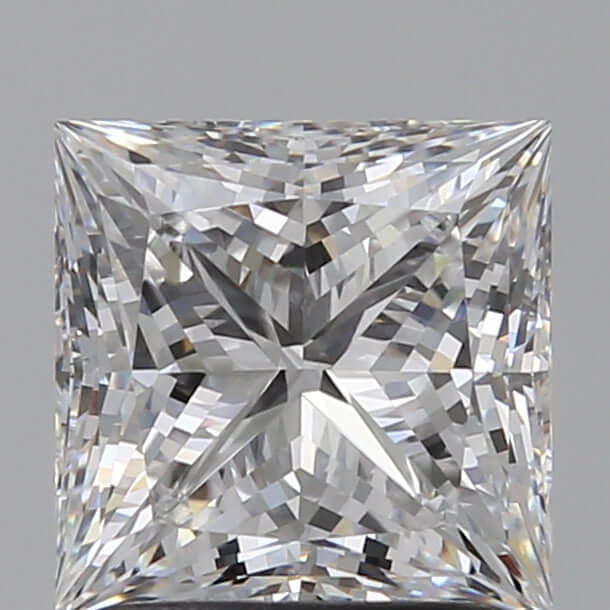 2.03 Carat E IF Princess Lab Diamond Front