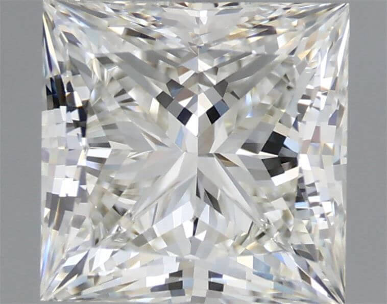 2.03 Carat F VVS1 Princess Lab Diamond Front