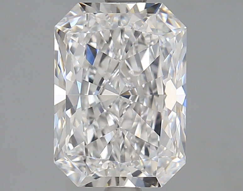 2.50 Carat D VVS1 Radiant Lab Diamond Front