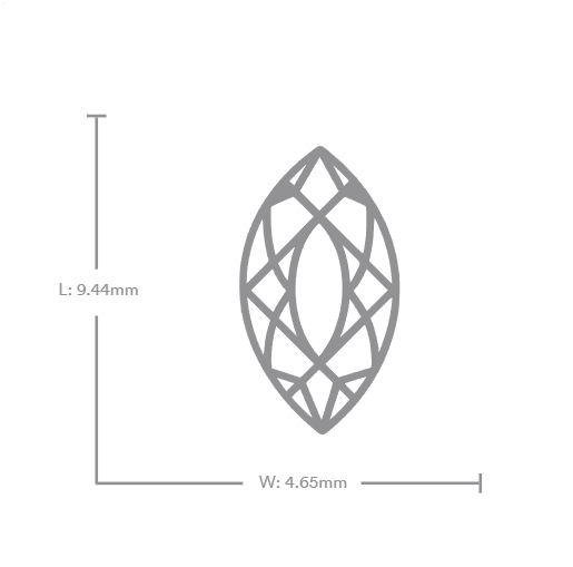 0.75 Carat D VS1 Marquise Lab Diamond Front
