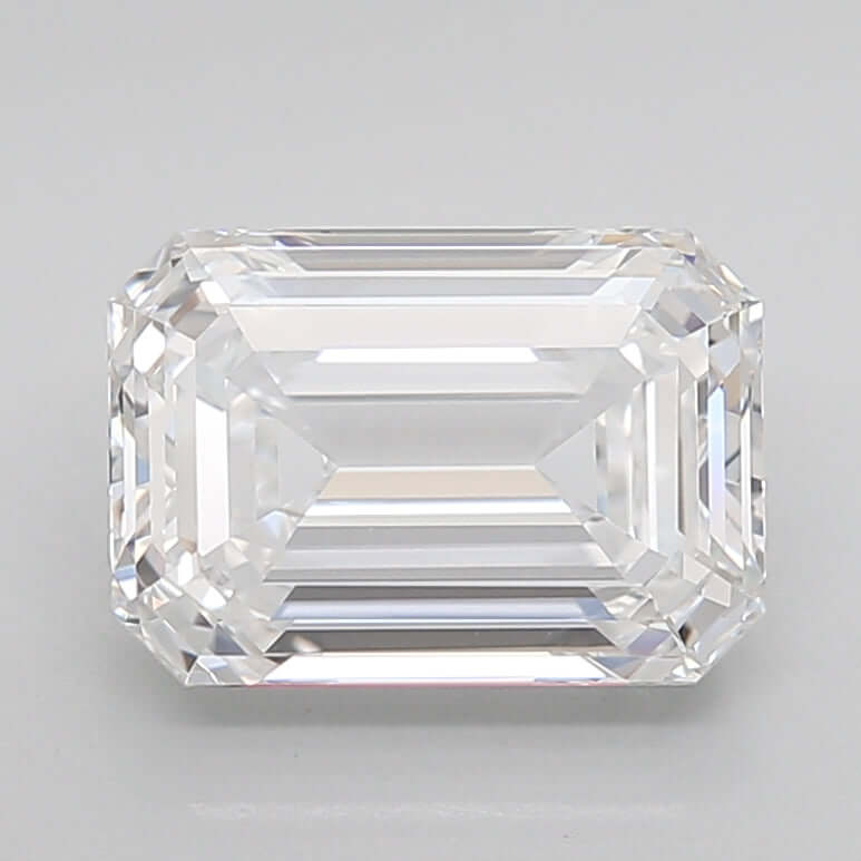 3.00 Carat D IF Oval Emerald Diamond Front