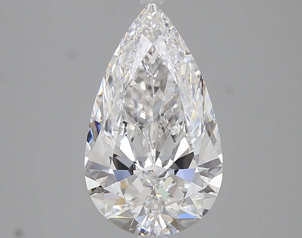 3.00 Carat D IF Pear Lab Diamond Front