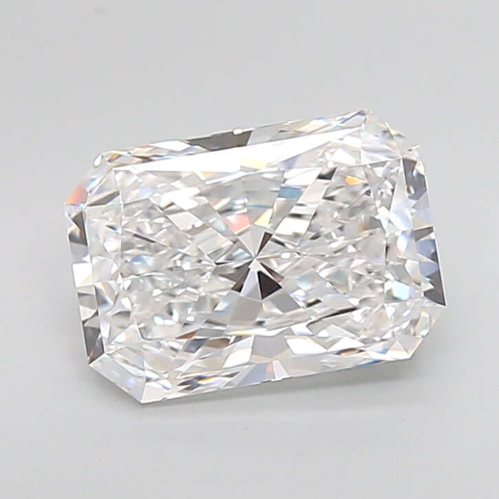 3.00 Carat D IF Radiant Lab Diamond Front