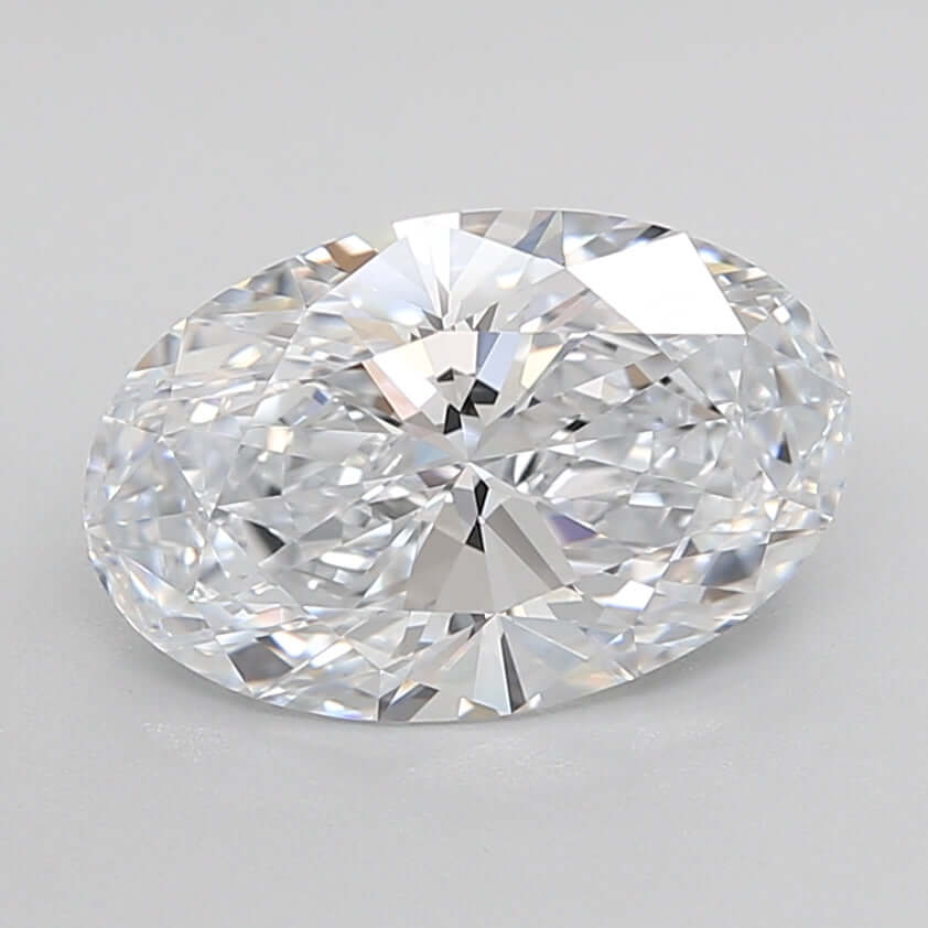3.00 Carat E IF Oval Lab Diamond
Front