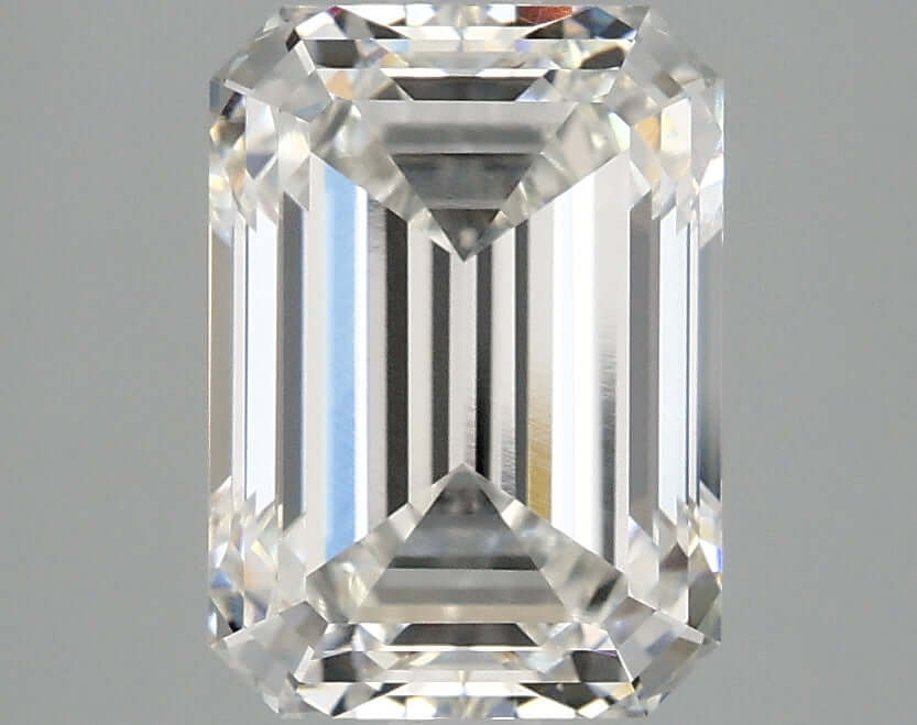 3.10 Carat F VVS1 Emerald Lab Diamond Front