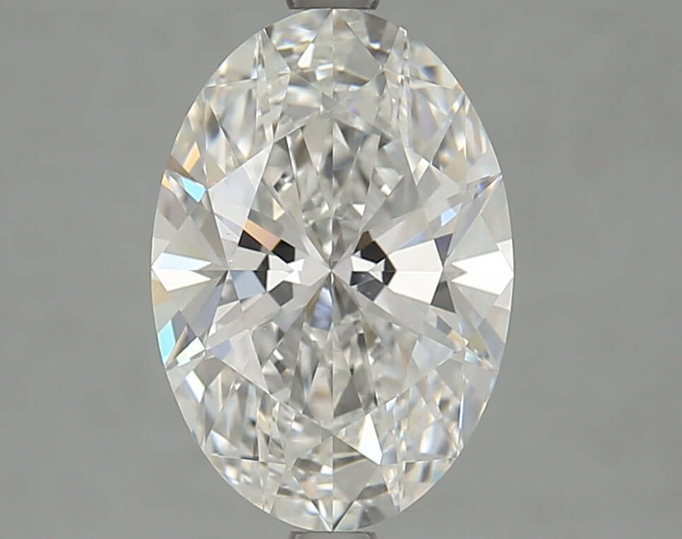 3.14 Carat F VVS1 Oval Lab Diamond Front