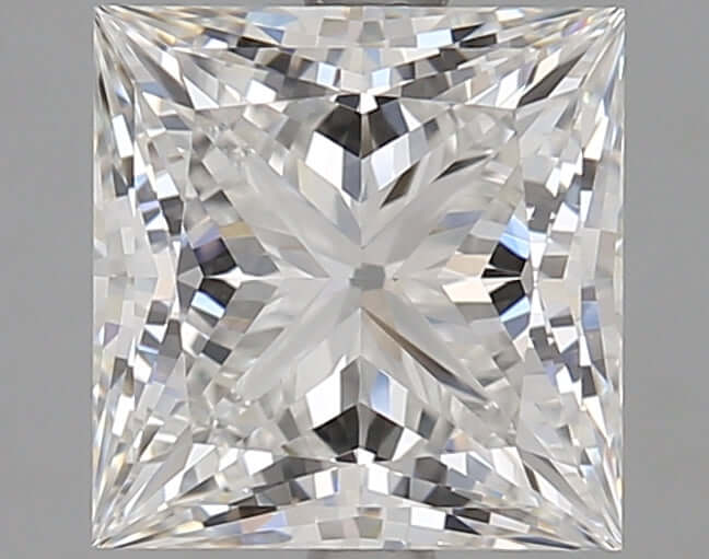 3.14 Carat F VVS1 Princess Lab Diamond Front
