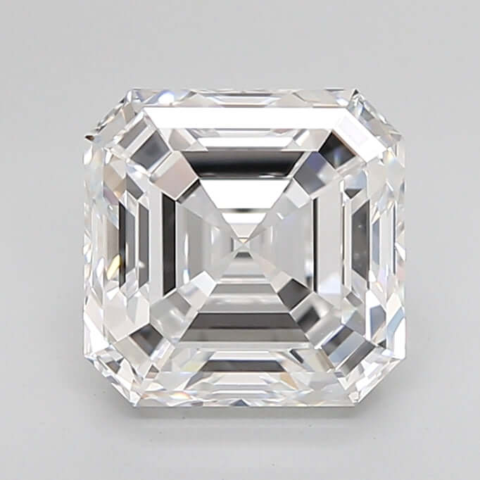 3.50 Carat D VVS1 Asscher Lab Diamond Front