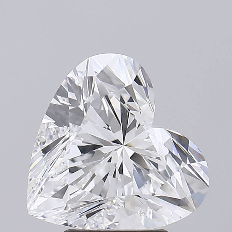 3.50 Carat D VVS1 Heart Lab Diamond Front