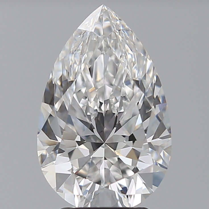 3.50 Carat D VVS1 Pear Lab Diamond Front