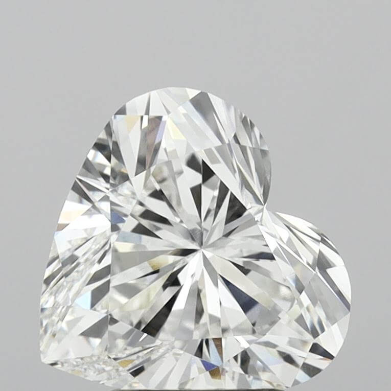 3.53 Carat F VVS1 Heart Lab Diamond Front