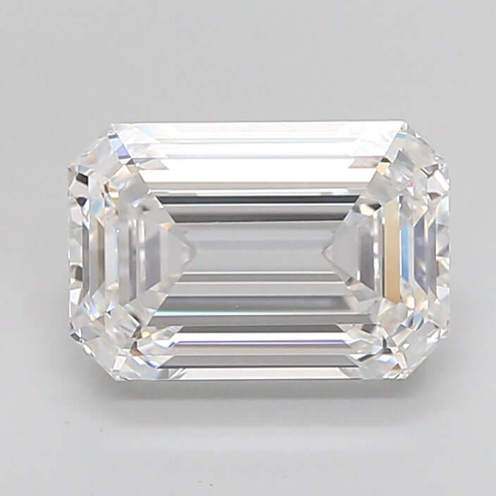 4.00 Carat D IF Emerald Lab Diamond Front