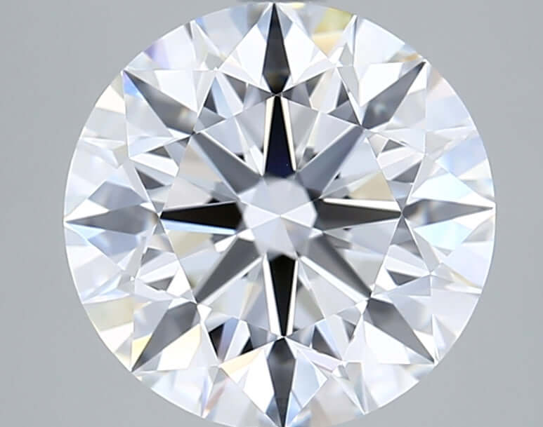 4.00 Carat D IF Round Lab Diamond Front