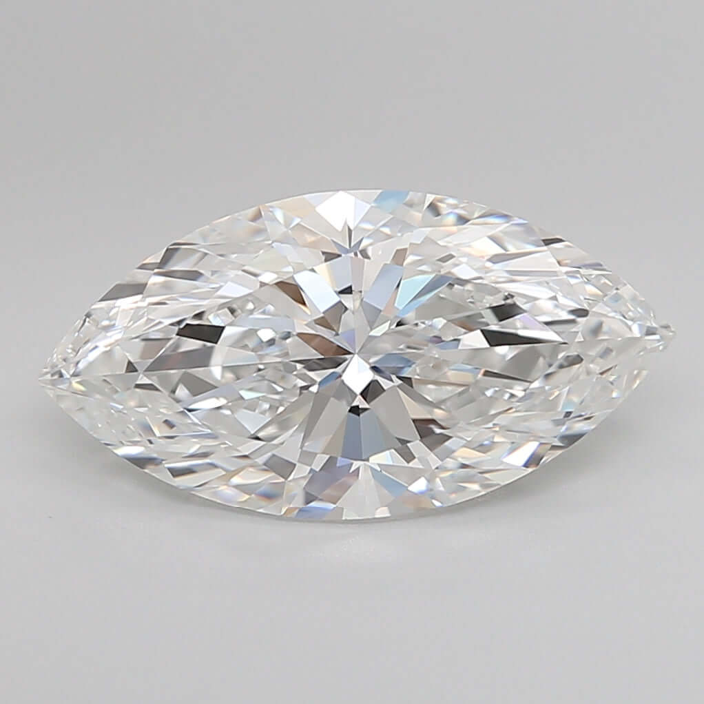 4.00 Carat E IF Marquise Lab Diamond
Front