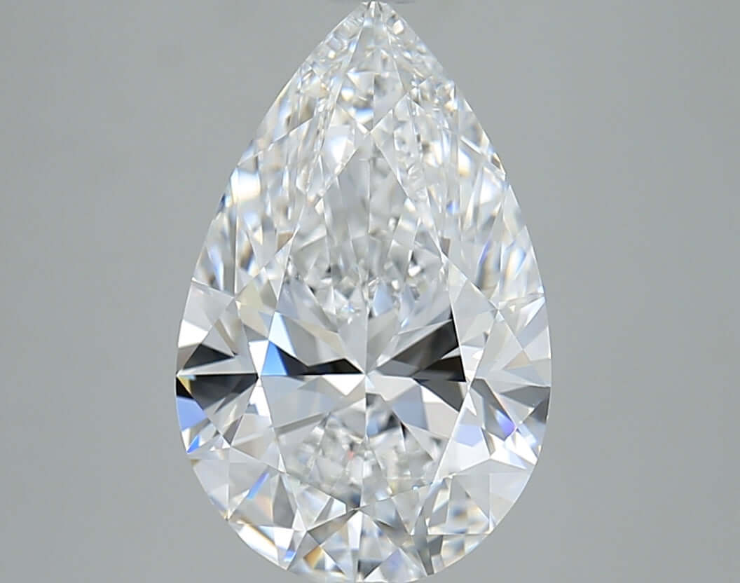 4.00 Carat E IF Pear Lab Diamond
Front