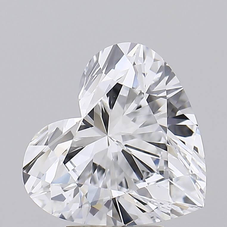 4.00 Carat F VVS1 Heart Lab Diamond Front