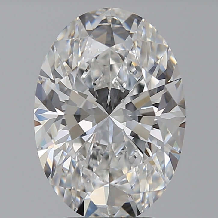 4.05 Carat D IF Oval Lab Diamond Front