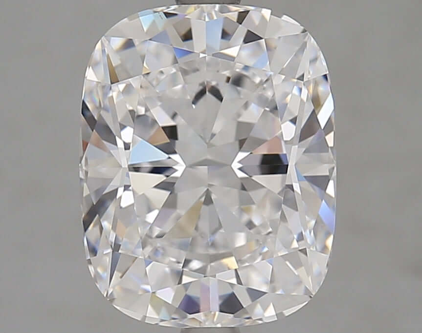 4.09 Carat D IF Cushion Lab Diamond Front