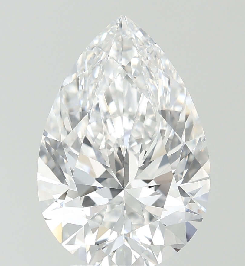 4.10 Carat D IF Pear Lab Diamond Front