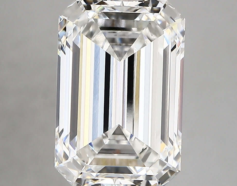 4.15 Carat F VVS1 Emerald Lab Diamond Front
