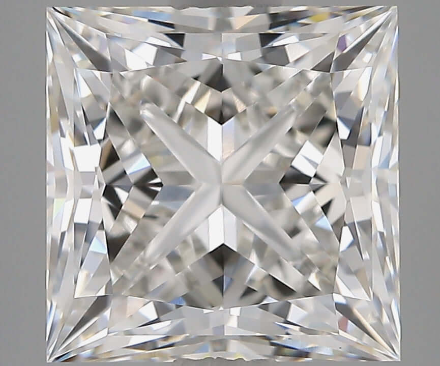 4.22 Carat F VVS1 Princess Lab Diamond Front