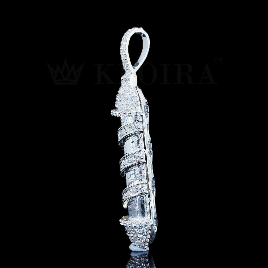 Diamond Spiral Tower Pendant